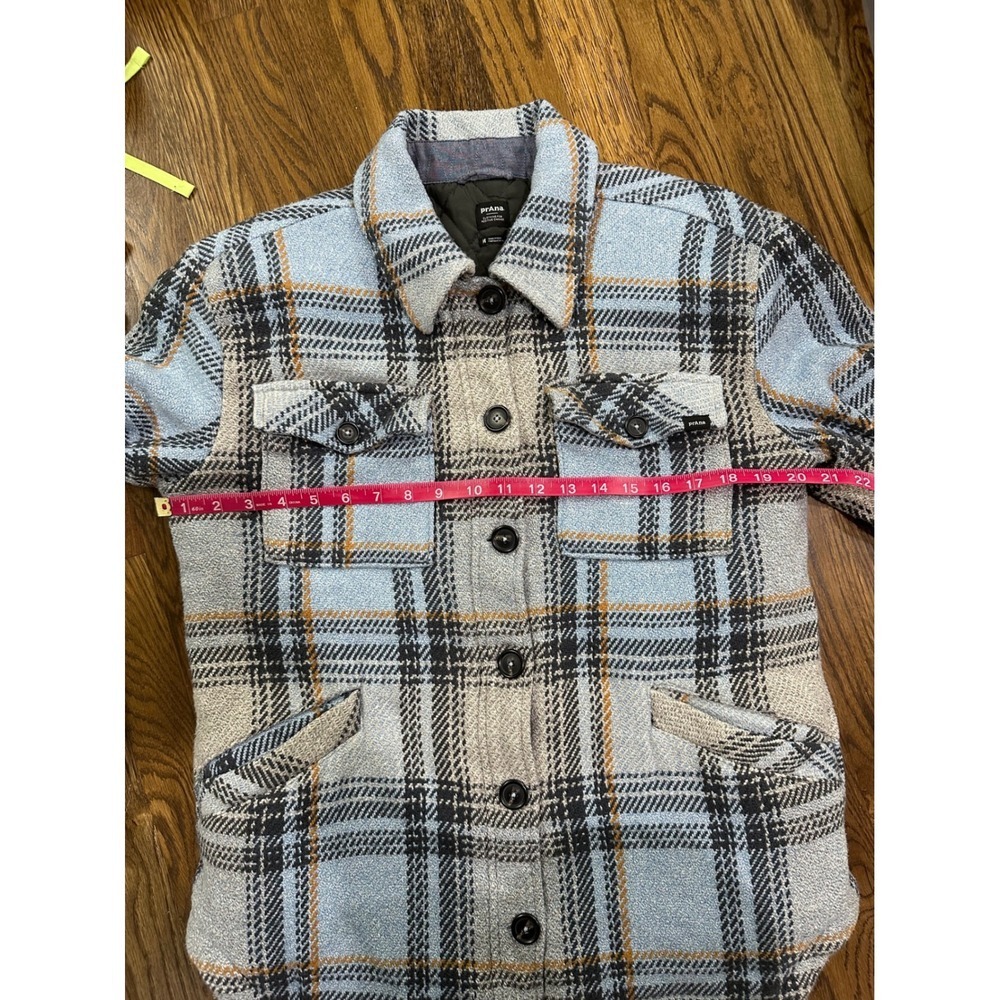 Women's Prana Lower Falls Flannel Jacket in the Big Sky Blue Size M - Picture 6 of 16